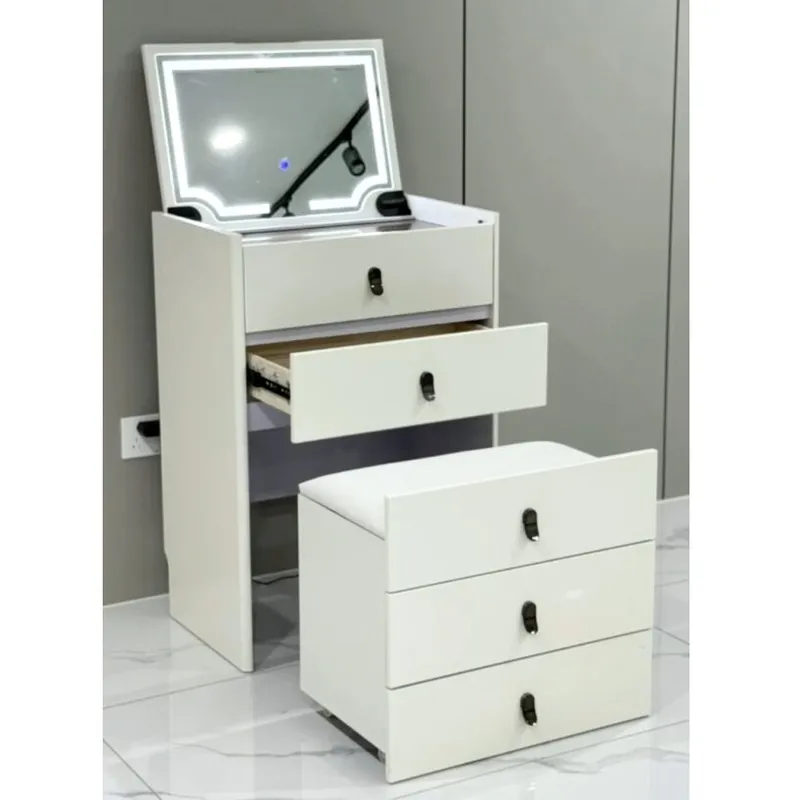 Coiffeuse F08 avec miroir et tiroirs