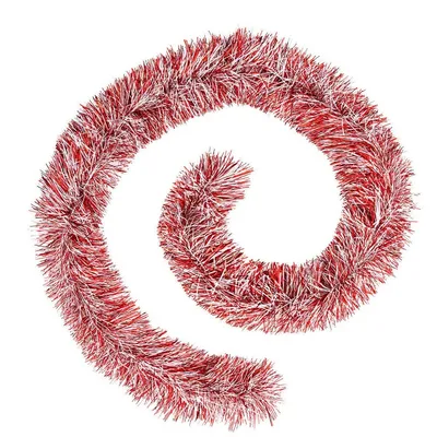 Guirlande boa rouge et blanche – Décoration mariage et événementiel