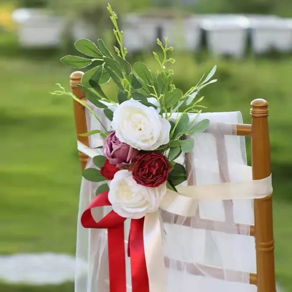 Bouquet floral pour chaise ou voiture 35 × 18 cm