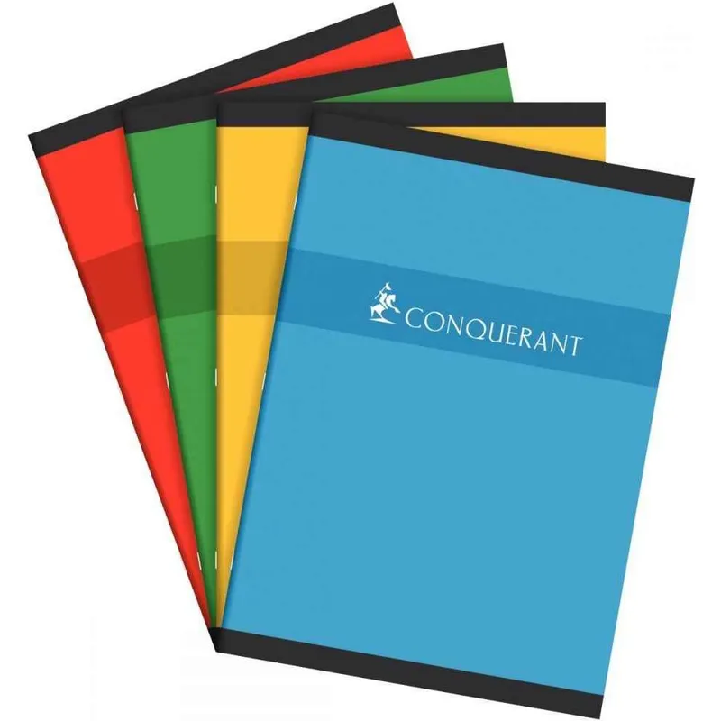 Cahier agrafé Conquérant 7 A4 96 pages 70 g quadrillé 5×5