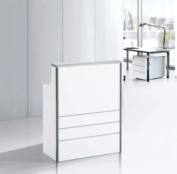 Bureau comptoir d'accueil noir 80×40×105 cm