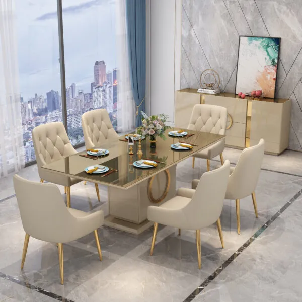 Table à manger 90941dt – 200 x 100 x 75 cm