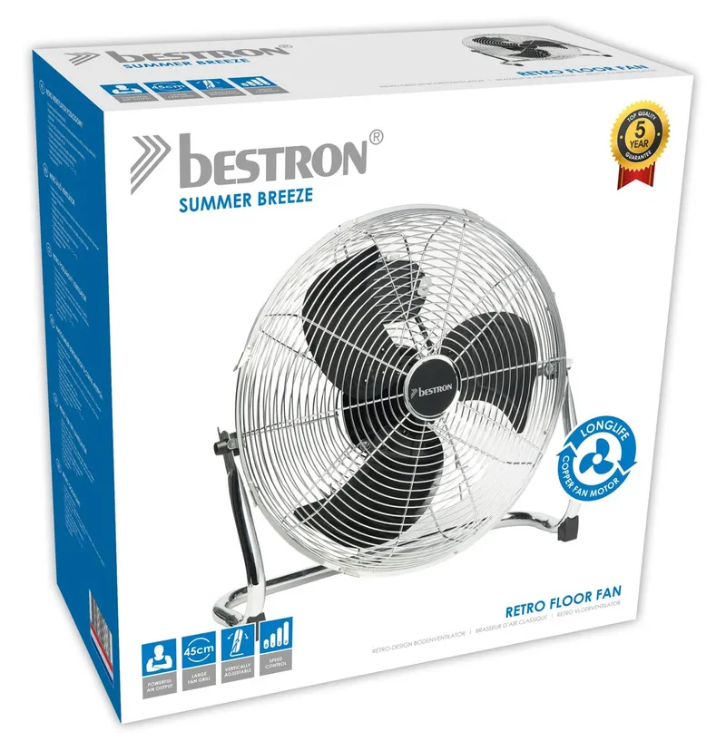 Brasseur d’air 45 cm – Chrome