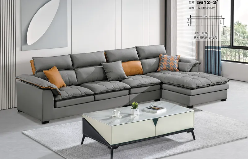 Salon d’angle de jardin 360×190 cm – Canapé modulable d’extérieur