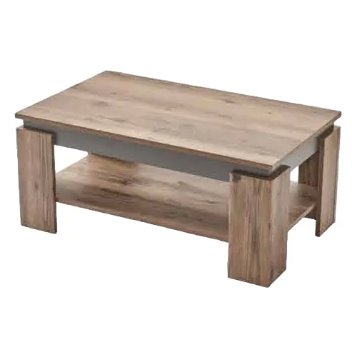 Table basse rectangle bois/gris KAERNTEN 100 × 60 cm