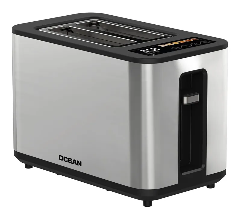 Grille-pain 2 tranches digital 900W inox