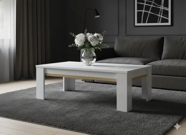 Table basse Gold, finition dorée