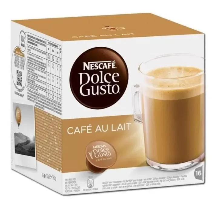 Capsules café Nescafé Dolce Gusto Café au lait (x16)