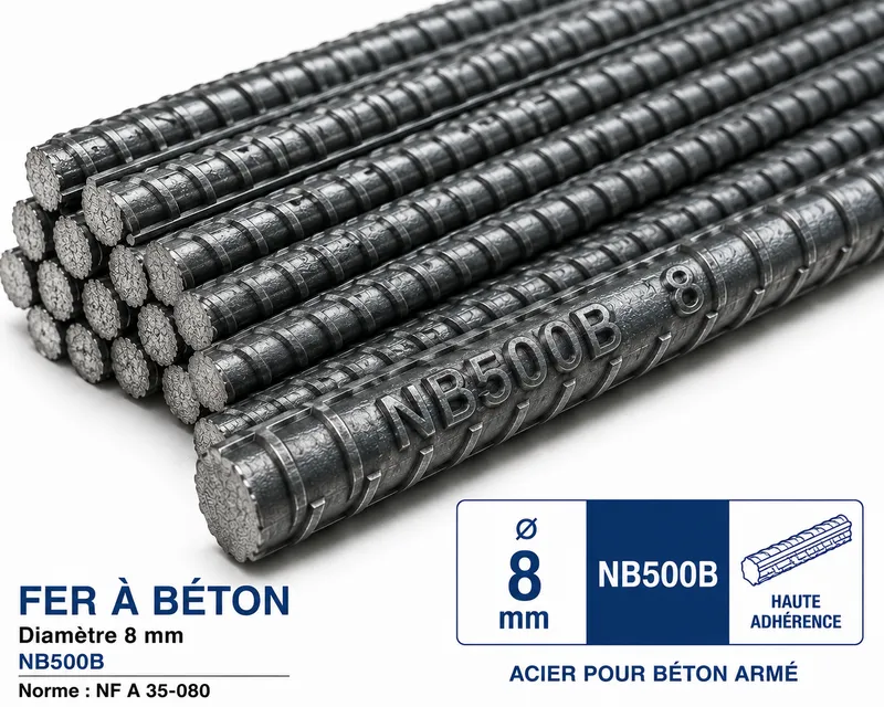 Fer a Beton Diam 8 mm – N B500B