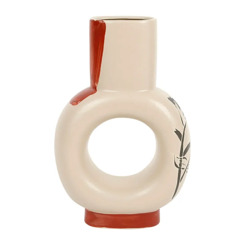 Vase eterra beig+terra 18X8H28
