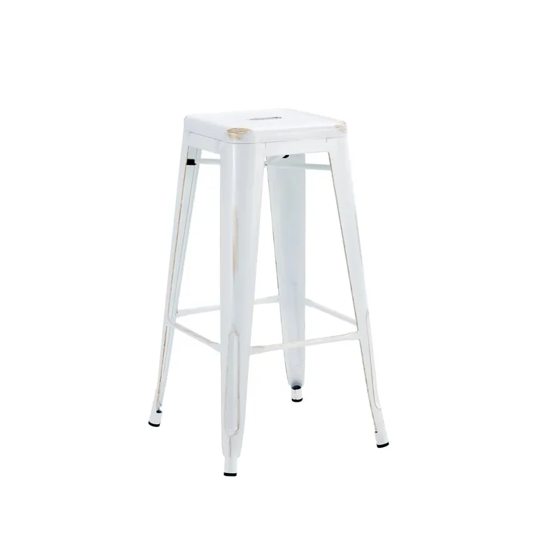 Tabouret métal blanc