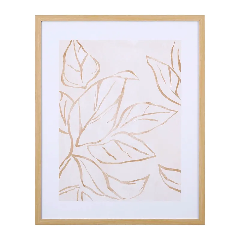 Cadre deco feuille doré 42X52