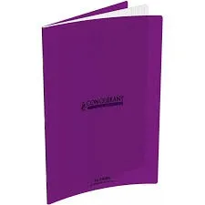 Cahier Conquérant 24×32 cm, 48 pages Seyès, polypro violet