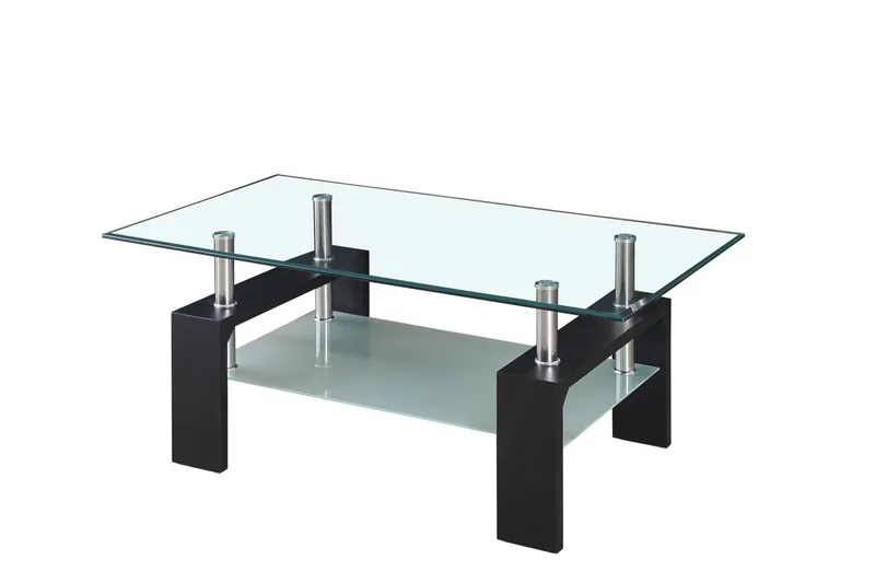 Table basse Mecor en verre 110x60x45