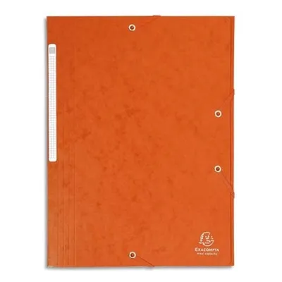 Chemise 3 rabats à élastiques avec étiquette, orange