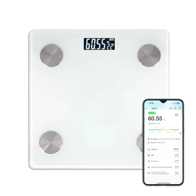 Pèse-personne connecté – suivi du poids via smartphone