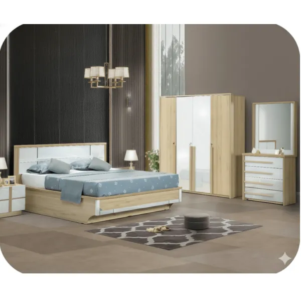 Chambre a coucher ul25be0142 lit160/2chevet/coif +armoire