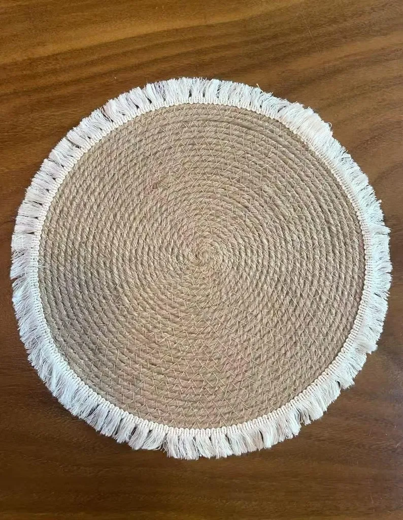Set de table decoratif rond en osier D38CM