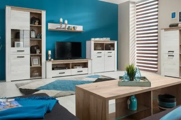Ensemble living KENT (meuble TV + 2 vitrines)
