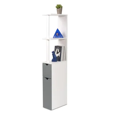 Meuble WC 2 portes – Gris