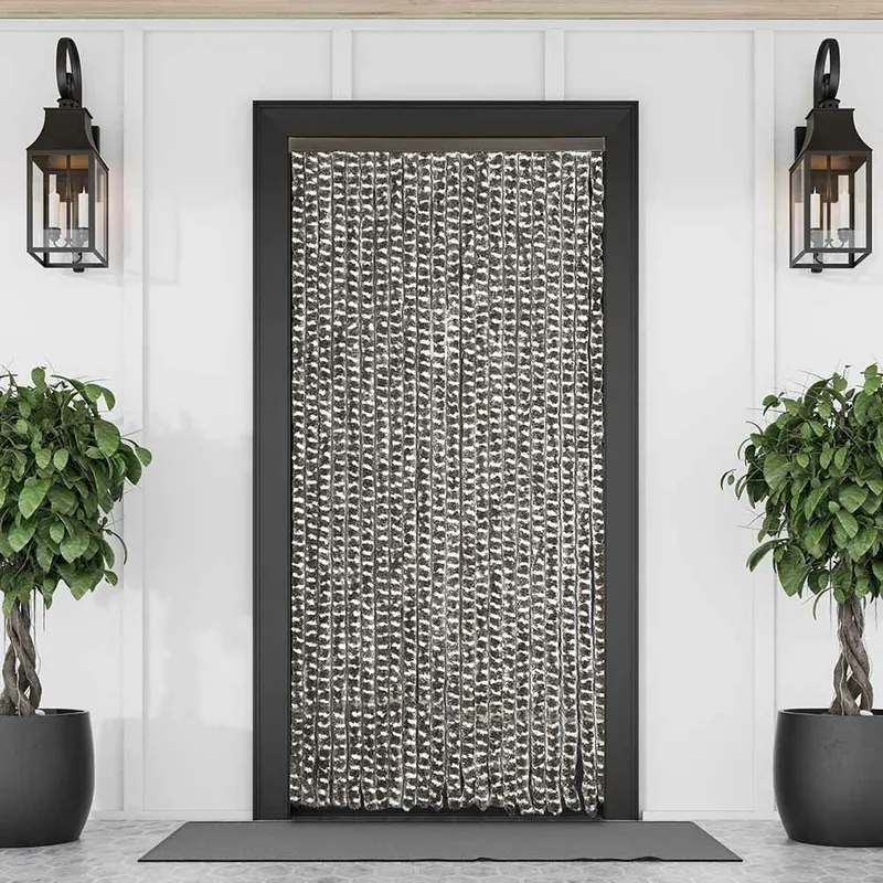 Rideau chenilles anti-insectes pour porte d'entrée