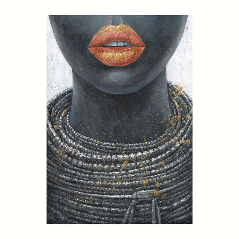 Tableau collier noir 70X100CM
