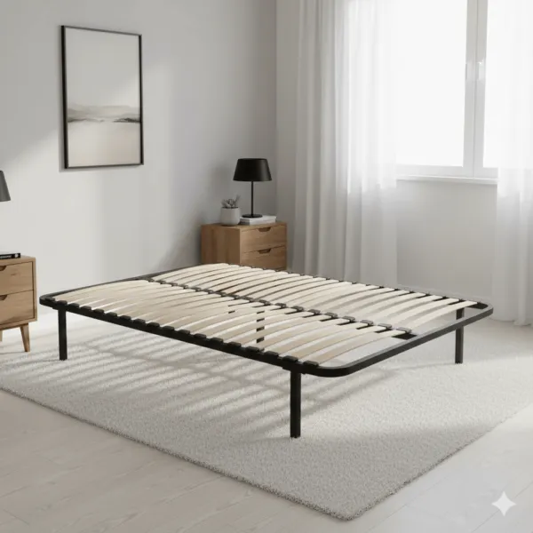 Sommier 140×190 cm 16 lattes avec pieds