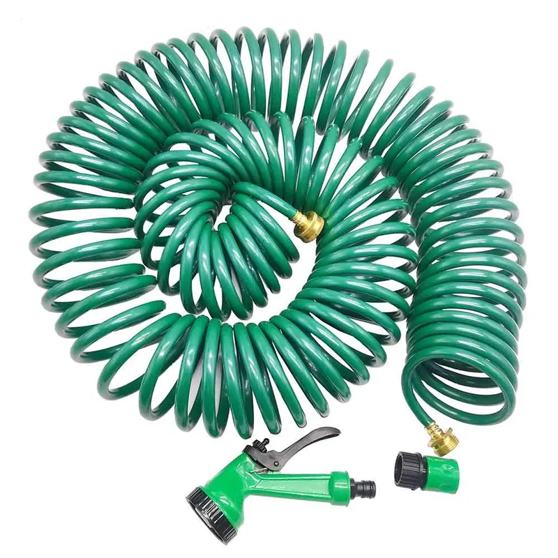 Tuyau spirale extensible 25 m pour arrosage et nettoyage – 3676