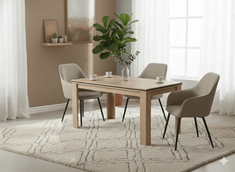 Table à manger rectangulaire 180 × 90 cm – Selim – TABLE-SELIM