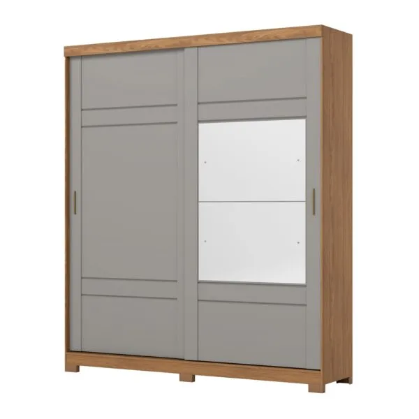 Armoire coulissante gris bois 200×230 cm