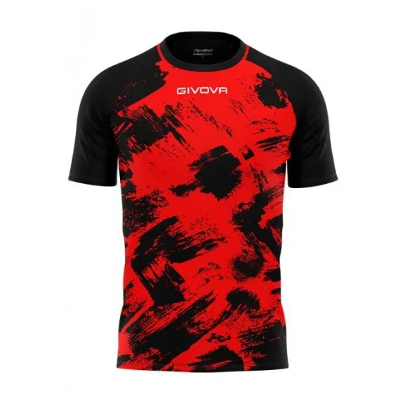 Maillot de football Givova rouge et noir