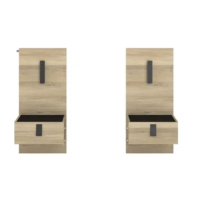 Tables de chevet Kieran lot de 2 pièces