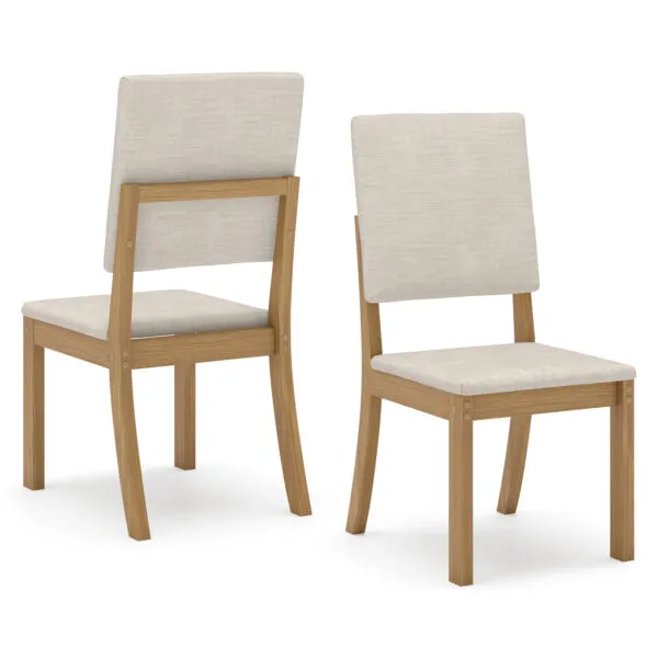 Chaise en bois Milla beige 41,5×94,5×53,5 cm