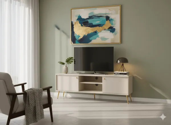 Meuble TV Rose Sand – 156,2 x 89,2 x 40,5 cm