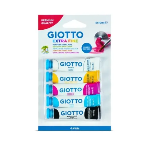 Blister 5 tubes Gouache extra-fine 10ml couleurs primaires – GIOTTO