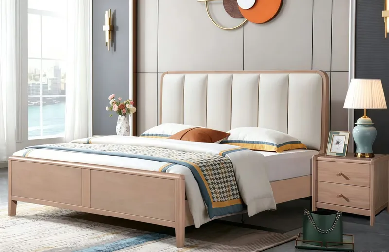 Lit 2 places 160×200 cm – cadre robuste pour chambre adulte