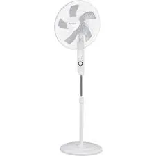 Ventilateur sur pied à base ronde 40 cm avec télécommande – Blanc