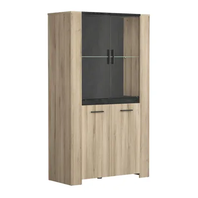 Vitrine Sheffield 2 portes vitrées + 2 portes