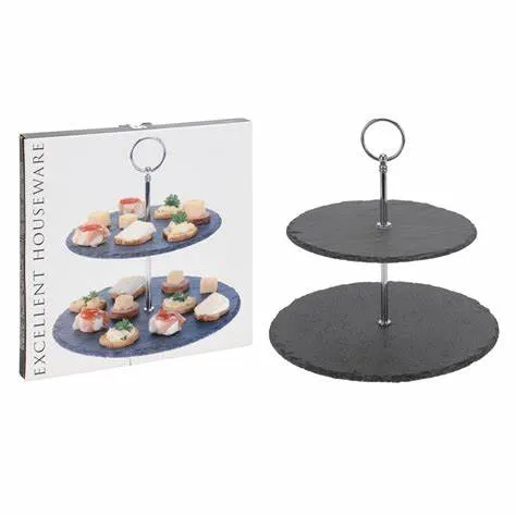 Etagere 2 couches ardoise