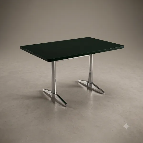 Table aluminium YB-517-G 120 x 60 x 70 cm vert