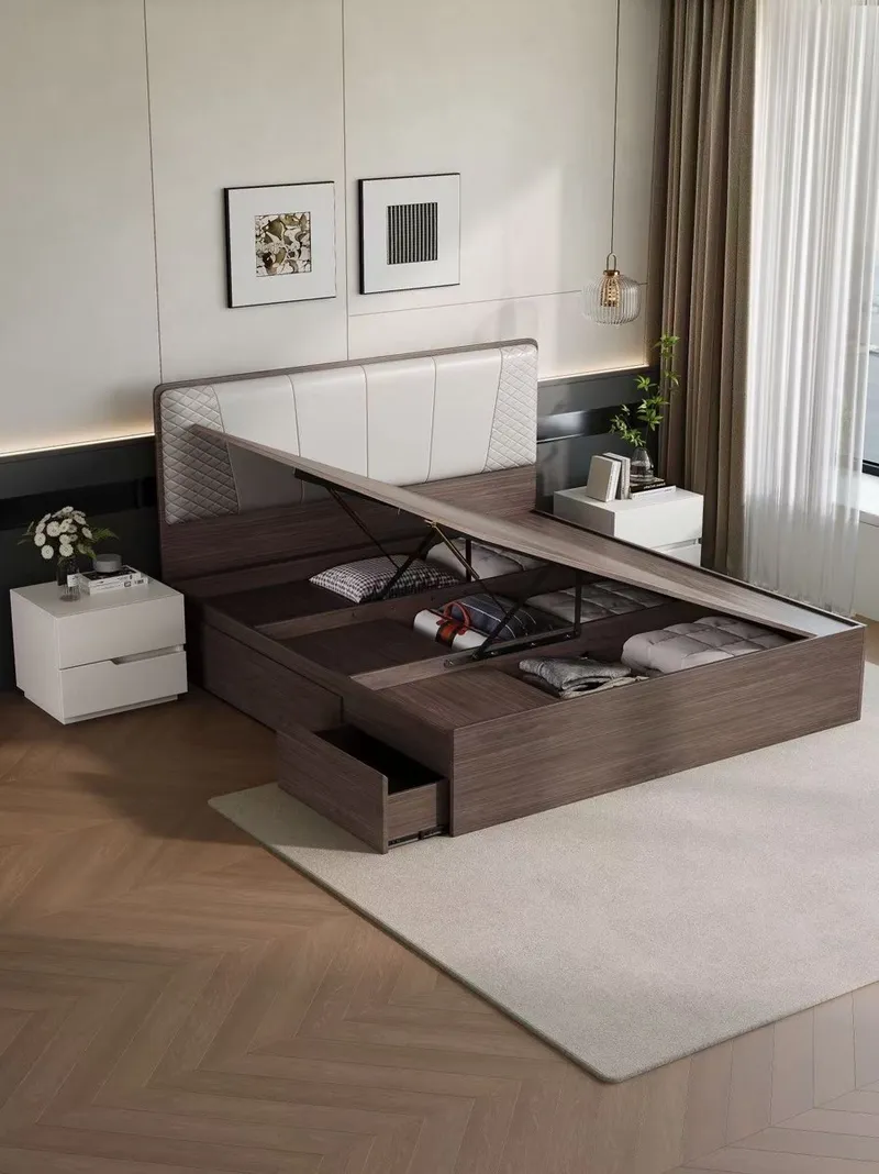 Lit 160×200 avec rangement coffre