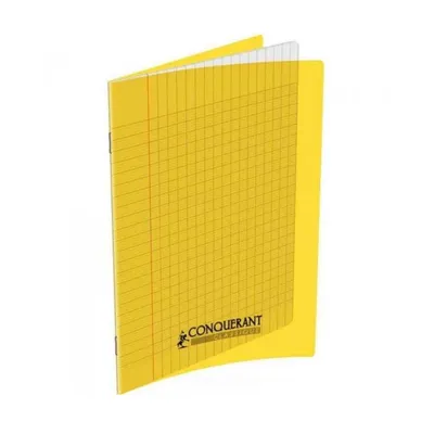 Cahier agrafe 170*220 cm 90G 96P Seyès Classique Couverture en Polypro Jaune CONQUERANT