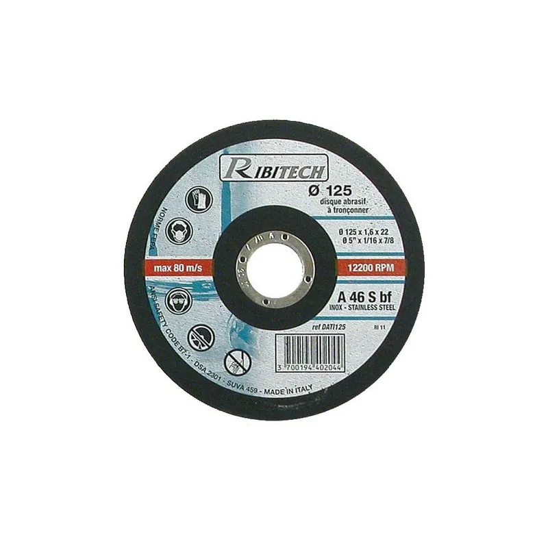 Disque à tronçonner inox Ø 125 mm
