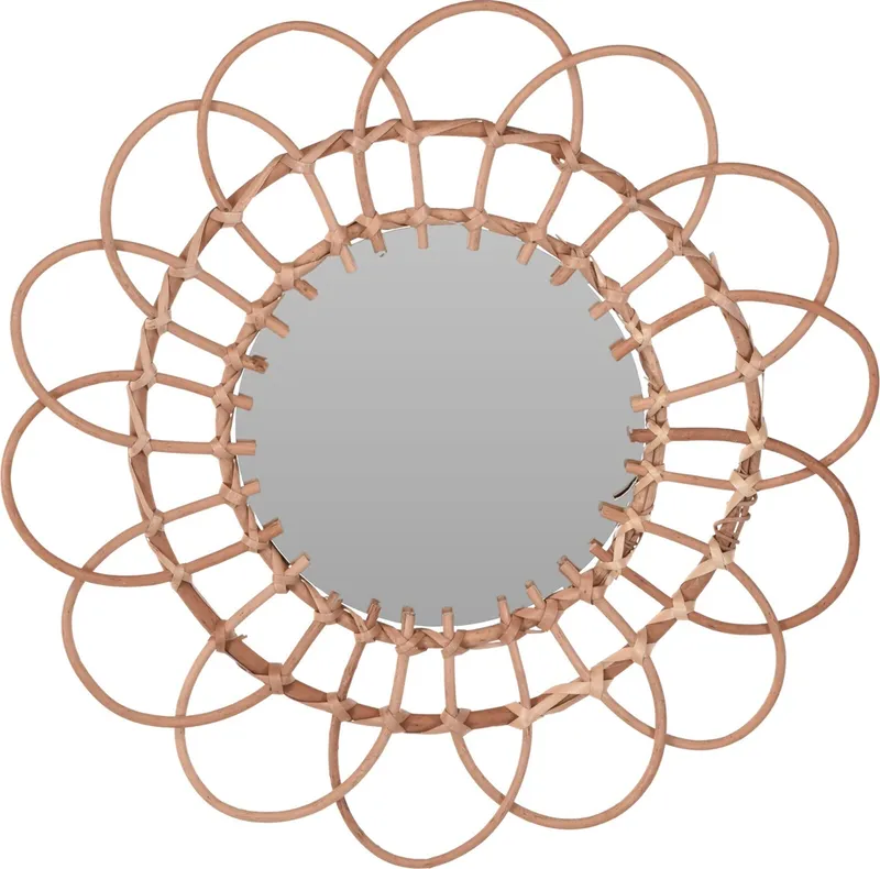 Miroir fleur rond 49 cm
