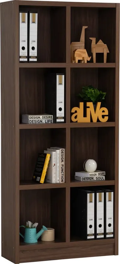 Étagère 8 compartiments coloris Walnut