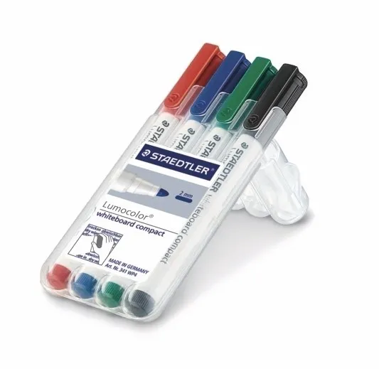 Étui chevalet 4 marqueurs effaçables Lumocolor 341 – Staedtler