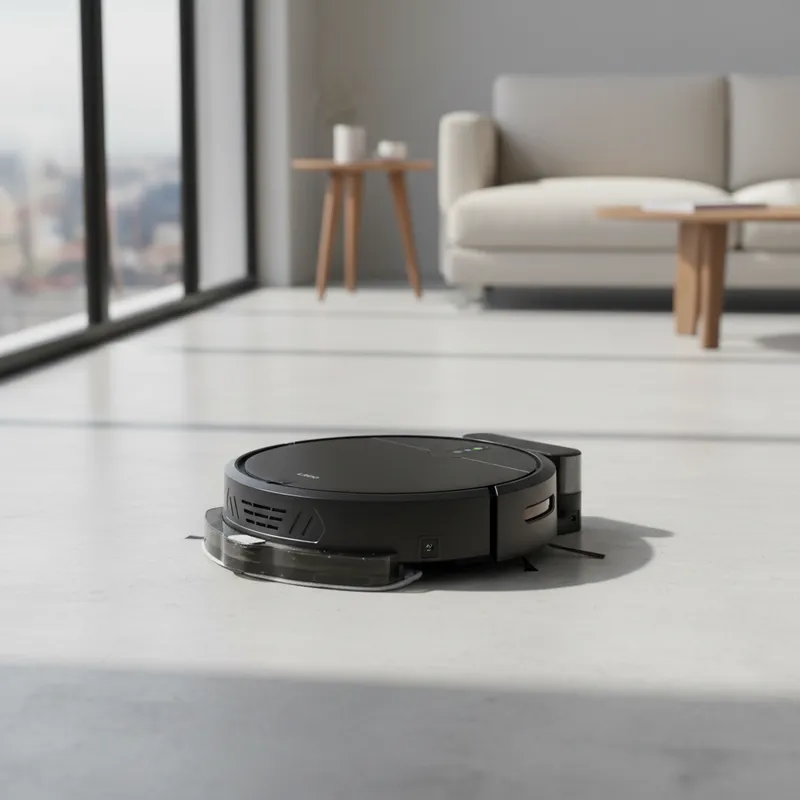 Aspirateur robot laveur connecté – Balayage, aspiration et lavage – Compatible Wi-Fi, Alexa & Google Home