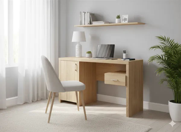 Bureau Lemur chêne 140×80×60 cm