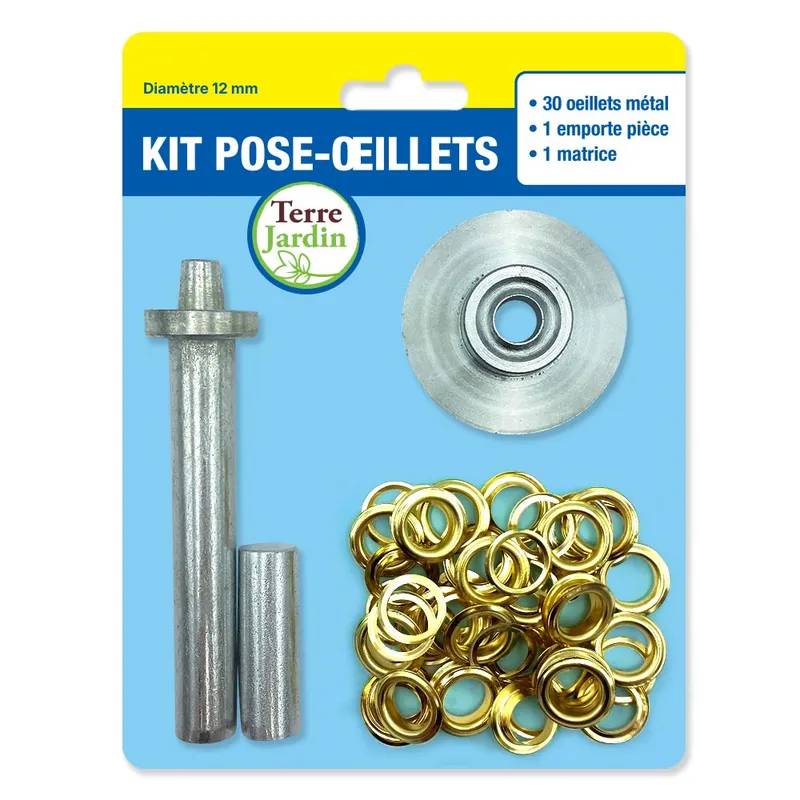 Kit pose-œillets pour bâches et toiles – fixation rapide – 00457