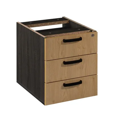 Bloc 3 tiroirs à fixer pour bureau 40 x 50 cm